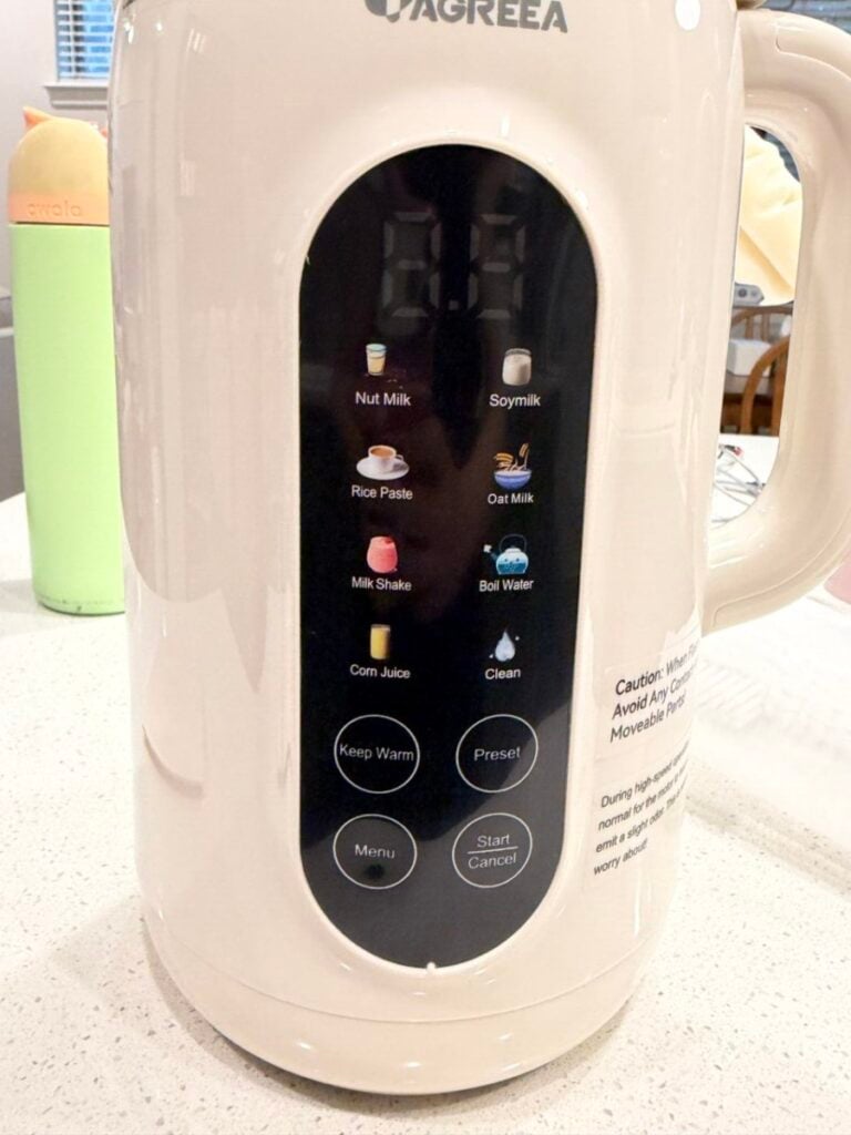 IAGREEA soy milk maker touch control panel with program icons