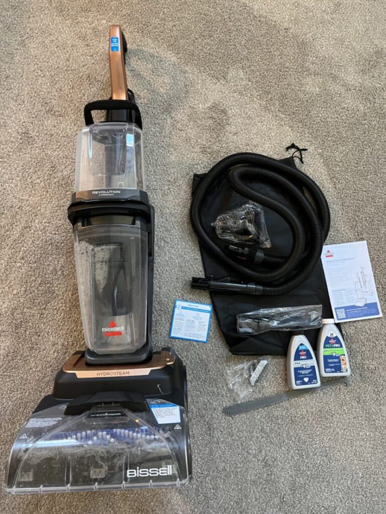 Bissell Revolution HydroSteam unboxing and included parts