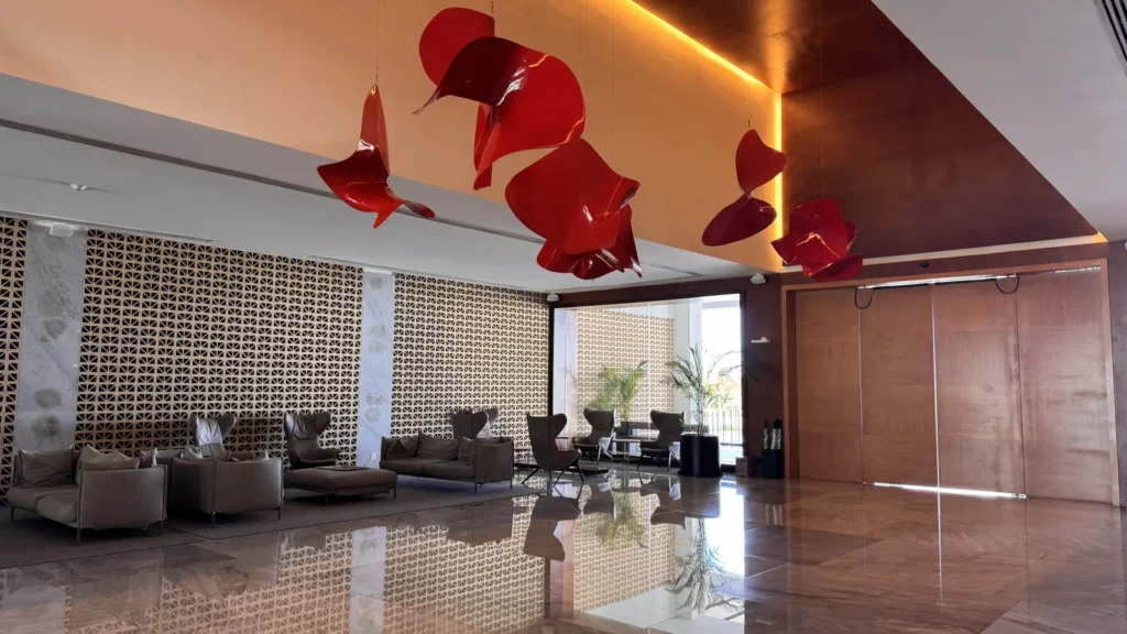 Finest Playa Mujeres main lobby from our family stay