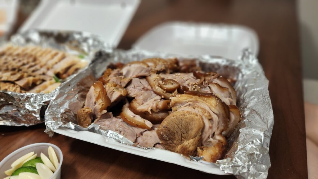 Tender sliced bossam at Jok Ga A Dong Chim Duluth