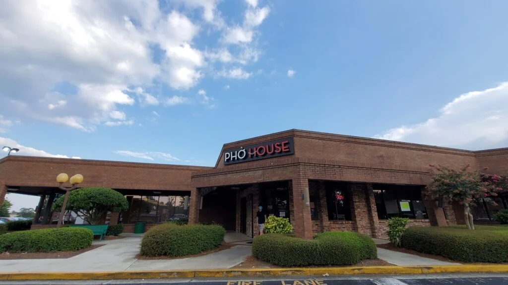 Exterior of Pho House on Satellite Boulevard in Duluth, Georgia