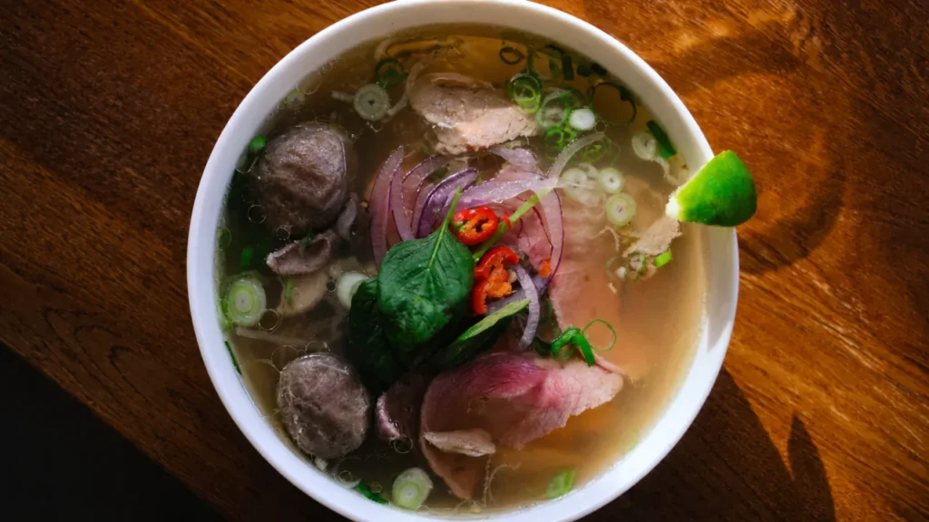 Bowl of pho at Pho House in Duluth, Georgia